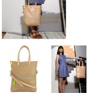 Kate Sheridan Nude and Neon convertible tote